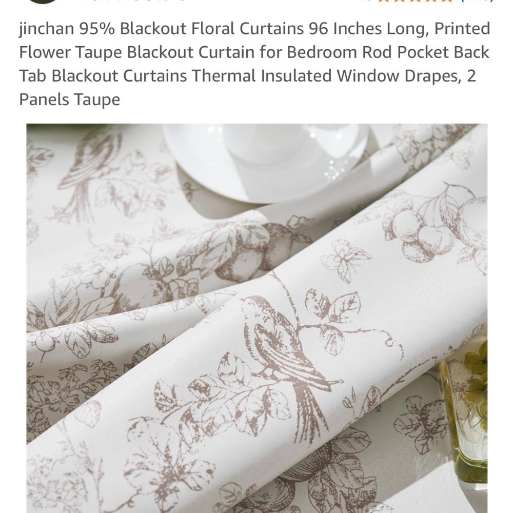 Amazon Blackout/thermal insulated drapes- set of 10 panels - Picture 5 of 6